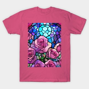 Stained Glass Roses T-Shirt